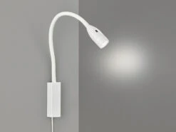 Fischer & Honsel 2in1 LED Wandleuchte & Bettleuchte STEN Weiß Dimmbar, Schwanenhals Leseleuchte -Bestes Beleuchtungs Geschäft 2in1 led wandleuchte bettleuchte sten weiss dimmba 2