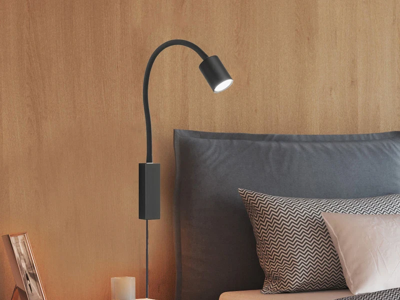 Fischer & Honsel 2in1 Wandleuchte & Bettleuchte JUSTI Schwarz, Schwanenhals Leseleuchte 3 Fischer & Honsel 2in1 Wandleuchte & Bettleuchte JUSTI Schwarz, Schwanenhals Leseleuchte