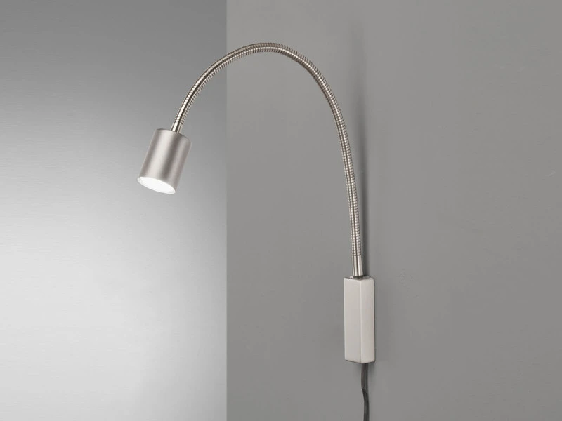 Fischer & Honsel 2in1 Wandleuchte & Bettleuchte JUSTI Silber, Schwanenhals Leseleuchte 5 Fischer & Honsel 2in1 Wandleuchte & Bettleuchte JUSTI Silber, Schwanenhals Leseleuchte – Bild 3