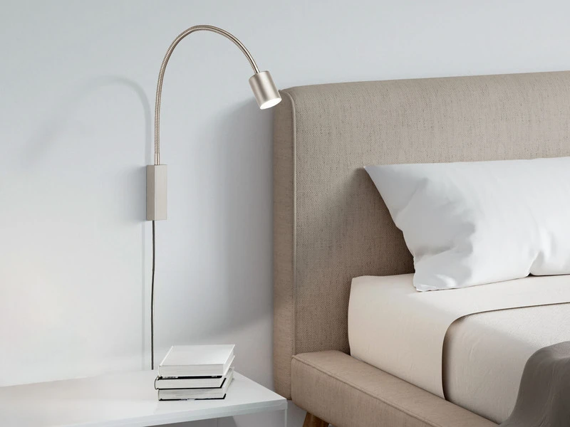 Fischer & Honsel 2in1 Wandleuchte & Bettleuchte JUSTI Silber, Schwanenhals Leseleuchte 3 Fischer & Honsel 2in1 Wandleuchte & Bettleuchte JUSTI Silber, Schwanenhals Leseleuchte