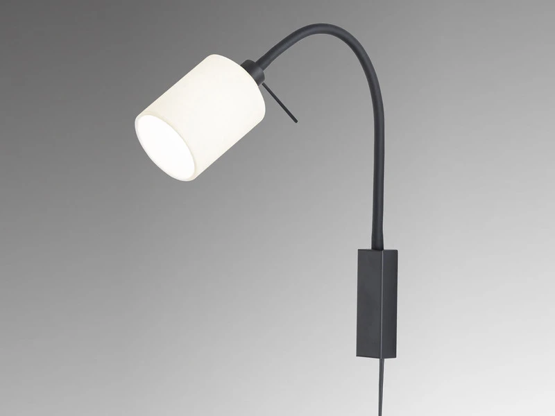 Fischer & Honsel 2in1 Wandleuchte & Bettleuchte MAUI - Schwanenhalslampe Leinen Weiß 5 Fischer & Honsel 2in1 Wandleuchte & Bettleuchte MAUI - Schwanenhalslampe Leinen Weiß – Bild 3