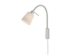 MeineWunschleuchte 2in1 Wandleuchte & Bettleuchte Mit LED - Schwanenhalslampe Leinen Beige -Bestes Beleuchtungs Geschäft 2in1 wandleuchte bettleuchte mit led schwanenhalsl 15