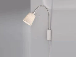 MeineWunschleuchte 2in1 Wandleuchte & Bettleuchte Mit LED - Schwanenhalslampe Leinen Beige -Bestes Beleuchtungs Geschäft 2in1 wandleuchte bettleuchte mit led schwanenhalsl 16