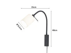 MeineWunschleuchte 2in1 Wandleuchte & Bettleuchte Mit LED - Schwanenhalslampe Leinen Weiß 12 MeineWunschleuchte 2in1 Wandleuchte & Bettleuchte Mit LED - Schwanenhalslampe Leinen Weiß -Bestes Beleuchtungs Geschäft 2in1 wandleuchte bettleuchte mit led schwanenhalsl 3