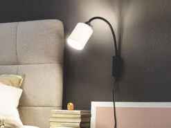 MeineWunschleuchte 2in1 Wandleuchte & Bettleuchte Mit LED - Schwanenhalslampe Leinen Weiß 15 MeineWunschleuchte 2in1 Wandleuchte & Bettleuchte Mit LED - Schwanenhalslampe Leinen Weiß -Bestes Beleuchtungs Geschäft 2in1 wandleuchte bettleuchte mit led schwanenhalsl 6