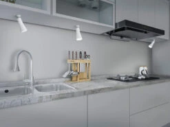 Reality Leuchten 3 In 1 LED Akku Tischleuchte MAXI Mit Klemm- & Klebestation, Weiß H: 36cm -Bestes Beleuchtungs Geschäft 3 in 1 led akku tischleuchte maxi mit klemm klebes 10