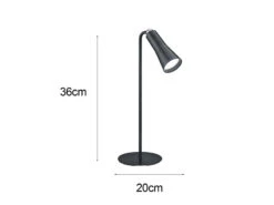 Reality Leuchten 3 In 1 LED Akku Tischleuchte MAXI Mit Klemm- & Klebestation, Schwarz H: 36cm -Bestes Beleuchtungs Geschäft 3 in 1 led akku tischleuchte maxi mit klemm klebes 3