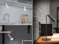 Reality Leuchten 3 In 1 LED Akku Tischleuchte MAXI Mit Klemm- & Klebestation, Schwarz H: 36cm -Bestes Beleuchtungs Geschäft 3 in 1 led akku tischleuchte maxi mit klemm klebes 6