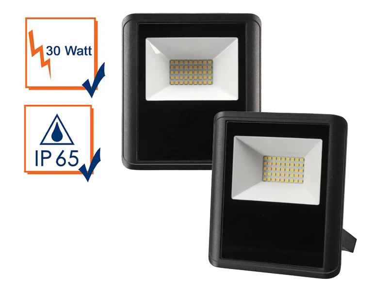 MeineWunschleuchte 30 Watt LED Strahler ALU 2er SET, 4000 Kelvin Neutralweiß, IP65, 15x17cm 3 MeineWunschleuchte 30 Watt LED Strahler ALU 2er SET, 4000 Kelvin Neutralweiß, IP65, 15x17cm