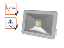 Perel 30 Watt LED Strahler ALU, 4000 Kelvin Neutralweiß, IP65, 15x21cm