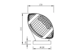Reality Leuchten 3D Dekoleuchte FOOTBALL Mit RGB Farbwechsler, Höhe 21cm -Bestes Beleuchtungs Geschäft 3d dekoleuchte football mit rgb farbwechsler hoehe 4