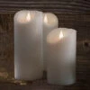 Konstsmide 3er Set LED Echtwachskerzen Mit 3D Flamme & Timer, Ø 7,5cm, Batteriebetrieb -Bestes Beleuchtungs Geschäft 3er set led echtwachskerzen mit 3d flamme timer 75