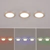 Trio Leuchten 3er Set LED Einbaustrahler ARGUS Fernbedienung Farbwechsel Dimmbar Chrom -Bestes Beleuchtungs Geschäft 3er set led einbaustrahler argus fernbedienung far