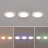 Trio Leuchten 3er Set LED Einbaustrahler ARGUS Fernbedienung Farbwechsel Dimmbar Weiß -Bestes Beleuchtungs Geschäft 3er set led einbaustrahler argus fernbedienung far 19