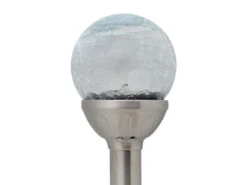 Perel 4 LED Solarleuchten Kugel Mit Erdspieß, Edelstahl, Dämmerungssensor, RGB-LED -Bestes Beleuchtungs Geschäft 4 led solarleuchten kugel mit erdspiess edelstahl 1 2