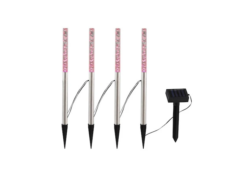 Globo 4 RGB LED Solarstäbchen Mit Erdspieß & Separatem Solarpanel Für Den Außenbereich 4 Globo 4 RGB LED Solarstäbchen Mit Erdspieß & Separatem Solarpanel Für Den Außenbereich – Bild 2