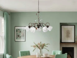 Trio Leuchten 5 Flammiger Antik Look Rost Kronleuchter TRADITIO Mit E14 Sockel, Ø 70cm