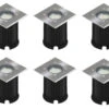 Ranex 6er-Set LED-Bodeneinbaustrahler Outdoor, Eckig, Befahrbar, Max 800 Kg Last, IP65 -Bestes Beleuchtungs Geschäft 6er set led bodeneinbaustrahler outdoor eckig befa