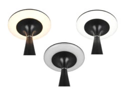 MeineWunschleuchte Akku LED Tischleuchte 2er SET Dimmbar, Für Innen & Außen, Schwarz Höhe 28cm -Bestes Beleuchtungs Geschäft akku led tischleuchte 2er set dimmbar fuer innen a 5