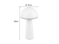 Reality Leuchten Akku LED Tischleuchte FUNGO Kabellos Für Innen & Außen, Weiß - Höhe 30cm -Bestes Beleuchtungs Geschäft akku led tischleuchte fungo kabellos fuer innen au 3