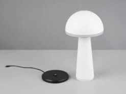 Reality Leuchten Akku LED Tischleuchte FUNGO Kabellos Für Innen & Außen, Weiß - Höhe 30cm -Bestes Beleuchtungs Geschäft akku led tischleuchte fungo kabellos fuer innen au 4