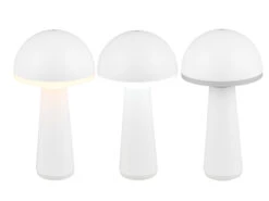 Reality Leuchten Akku LED Tischleuchte FUNGO Kabellos Für Innen & Außen, Weiß - Höhe 30cm -Bestes Beleuchtungs Geschäft akku led tischleuchte fungo kabellos fuer innen au 6