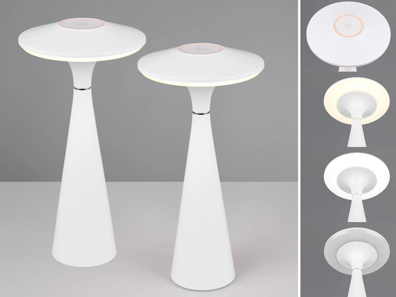 MeineWunschleuchte Akku LED Tischleuchten 2er SET Dimmbar, Für Innen & Außen, Weiß Höhe 28cm 5 MeineWunschleuchte Akku LED Tischleuchten 2er SET Dimmbar, Für Innen & Außen, Weiß Höhe 28cm – Bild 3