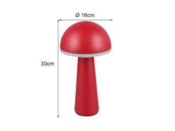 MeineWunschleuchte Akku LED Tischleuchten 2er SET Kabellos Für Innen & Außen, Rot - Höhe 30cm -Bestes Beleuchtungs Geschäft akku led tischleuchten 2er set kabellos fuer innen 15