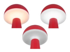 MeineWunschleuchte Akku LED Tischleuchten 2er SET Kabellos Für Innen & Außen, Rot - Höhe 30cm -Bestes Beleuchtungs Geschäft akku led tischleuchten 2er set kabellos fuer innen 20