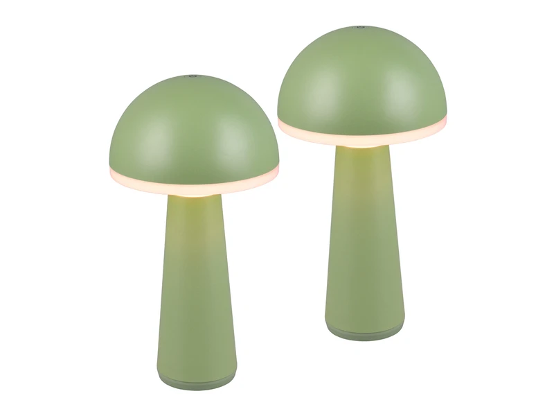 MeineWunschleuchte Akku LED Tischleuchten 2er SET Kabellos Für Innen & Außen, Grün Höhe - 30cm 4 MeineWunschleuchte Akku LED Tischleuchten 2er SET Kabellos Für Innen & Außen, Grün Höhe - 30cm – Bild 2