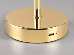 Reality Leuchten Akku Tischleuchte JEFF Per USB Aufladbar, Sensordimmer, Messing Poliert, 30cm -Bestes Beleuchtungs Geschäft akku tischleuchte jeff per usb aufladbar sensordim 22