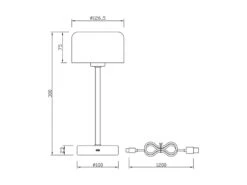 Reality Leuchten Akku Tischleuchte JEFF Per USB Aufladbar, Sensordimmer, Messing Poliert, 30cm -Bestes Beleuchtungs Geschäft akku tischleuchte jeff per usb aufladbar sensordim 25