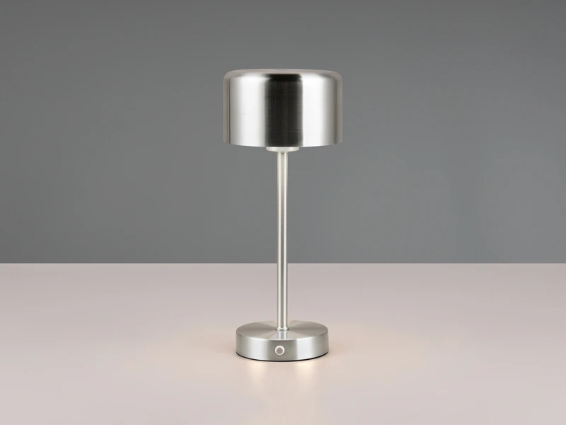 Reality Leuchten Akku Tischleuchte JEFF Per USB Aufladbar, Sensordimmer, Silber Matt, 30cm 3 Reality Leuchten Akku Tischleuchte JEFF Per USB Aufladbar, Sensordimmer, Silber Matt, 30cm