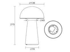 Reality Leuchten Akku Tischleuchte LENNON Ohne Kabel Per USB Ladbar & Dimmbar, Schwarz, H. 21cm -Bestes Beleuchtungs Geschäft akku tischleuchte lennon ohne kabel per usb ladbar 9