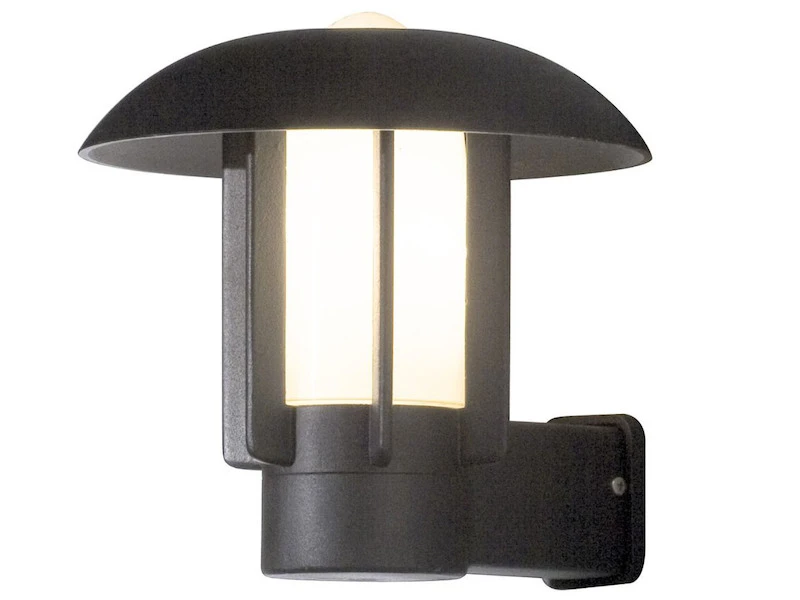 Konstsmide Außenwandleuchte HEIMDAL, Aluminium Schwarz / Glas Opal, E27 Fassung, IP44 4 Konstsmide Außenwandleuchte HEIMDAL, Aluminium Schwarz / Glas Opal, E27 Fassung, IP44 – Bild 2