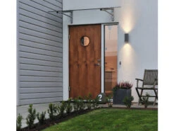 Konstsmide Dimmbare Halogen Außenwandleuchte SIRACUSA, Alu Grau, Uplight Downlight -Bestes Beleuchtungs Geschäft ambientebild 5