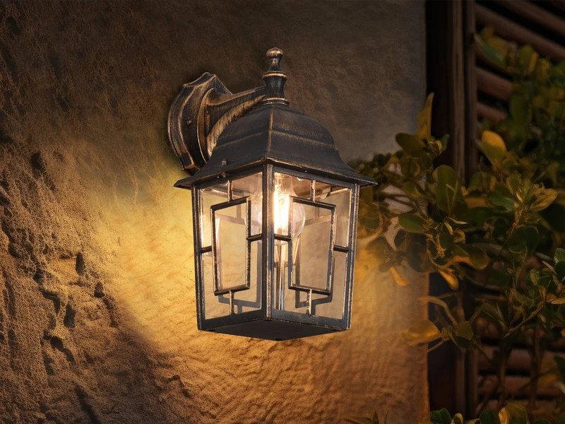 Trio Leuchten Antike Außenwandleuchte VOLTURNO Laterne Hängend Rostoptik, Höhe 30cm 5 Trio Leuchten Antike Außenwandleuchte VOLTURNO Laterne Hängend Rostoptik, Höhe 30cm – Bild 3