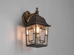 Trio Leuchten Antike Außenwandleuchte VOLTURNO Laterne Hängend Rostoptik, Höhe 30cm