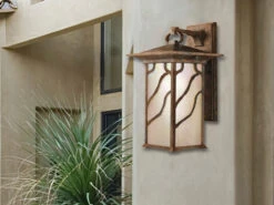 KICHLER Ausgefallene Außenwandleuchte MORRIS Im Antiken Laternenlook, Höhe 39cm