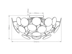 Trio Leuchten Ausgefallene Deckenleuchte DISCALGO Lampenschirm Schwarz-Gold, Ø 54cm 14 Trio Leuchten Ausgefallene Deckenleuchte DISCALGO Lampenschirm Schwarz-Gold, Ø 54cm -Bestes Beleuchtungs Geschäft ausgefallene deckenleuchte discalgo lampenschirm s 5