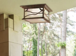 MeineWunschleuchte Ausgefallene LED Außendeckenleuchte Im Antiken Design, Ø30cm