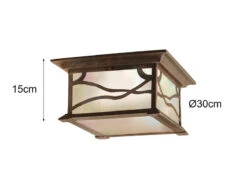 MeineWunschleuchte Ausgefallene LED Außendeckenleuchte Im Antiken Design, Ø30cm -Bestes Beleuchtungs Geschäft ausgefallene led aussendeckenleuchte im antiken de 3