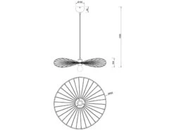 MeineWunschleuchte Ausgefallene LED Pendelleuchte, Lampenschirm Schwarzer Draht Ø 60cm -Bestes Beleuchtungs Geschäft ausgefallene led pendelleuchte lampenschirm schwar 5
