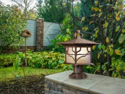 MeineWunschleuchte Ausgefallene LED Sockelleuchte Im Antiken Laternenlook, Höhe 42cm -Bestes Beleuchtungs Geschäft ausgefallene led sockelleuchte im antiken laternen 4