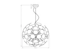 Trio Leuchten Ausgefallene Pendelleuchte DISCALGO Lampenschirm Weiß-Silber Ø 54cm -Bestes Beleuchtungs Geschäft ausgefallene pendelleuchte discalgo lampenschirm w 7