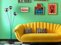 Reality Leuchten Ausgefallene Stehleuchte SHELDON Mit Bunt Verspiegelten Glaskugeln, Höhe 150cm