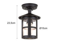 Elstead Lighting Außen Deckenlaterne HEREFORD Aus Alu Im Landhausstil, Schwarz Höhe 23,5cm -Bestes Beleuchtungs Geschäft aussen deckenlaterne hereford aus alu im landhauss 16