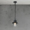 Elstead Lighting Außen Hängeleuchte COPENHAGEN Aus Edelstahl, Schwarz Ø22cm -Bestes Beleuchtungs Geschäft aussen haengeleuchte copenhagen aus edelstahl schw