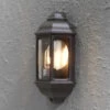 Konstsmide Außen Wandlaterne CAGLIARI, Halbschale Im Landhausstil, Schwarz, Höhe 36cm -Bestes Beleuchtungs Geschäft aussen wandlaterne cagliari halbschale im landhaus