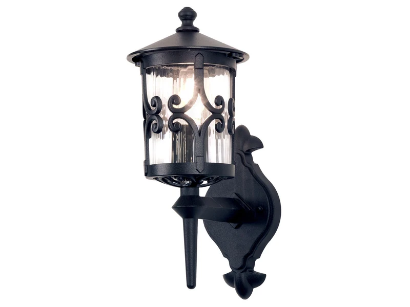 Elstead Lighting Außen Wandlaterne HEREFORD Aus Alu Im Landhausstil, Schwarz Höhe 42cm 4 Elstead Lighting Außen Wandlaterne HEREFORD Aus Alu Im Landhausstil, Schwarz Höhe 42cm – Bild 2
